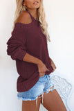 Cool Breeze Cotton Cold Shoulder Sweater