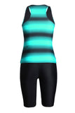 Ombre Print Racerback Tankini Swimsuit