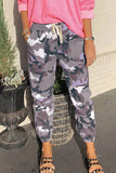 Elastic Waist Neon Camo Joggers