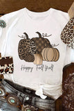 Happy Fall Y\'all Pumpkin Print Graphic T Shirt