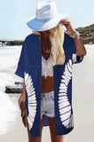 Tie Dye Open Front Beach Cover Up