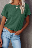 Heathered Round Neck T-shirt