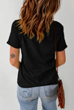 Gradient Snowflake Graphic Print Short Sleeve T Shirt