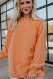Ribbed Corded Oversized Sweatshirt