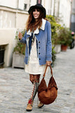 Lapel Collar Button Fleece Jacket