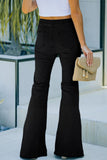 High Waist Pockets Bell Jeans