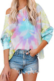 Rainbow Tie Dye Pullover Long Sleeve Top