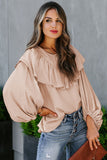 Ruffle Lantern Long Sleeve Top