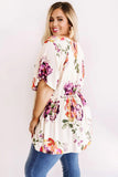 Plus Size Floral Babydoll Tunic Top