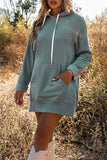 Kangaroo Pocket Oversized Hoodie with Slits