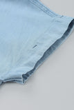 Chambray Shirt Short Sleeves Midi Dress