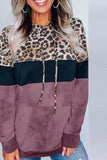Leopard Tie Dye Colorblock Hoodie