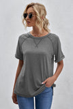 Heathered Round Neck T-shirt