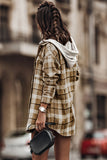 Plaid Shirt Hooded Coat