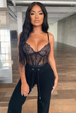 Lace And Mesh Bodysuit