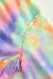 color Tie-dye Pocket Zip Up Hoodie