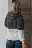 Colorblock Furry Hoodie