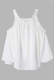 Lace Crochet Splicing Cold Shoulder V Neck Blouse