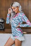 Tie Dye Print Long Sleeve Top