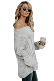 Wine Off The Shoulder Winter Sweater