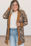 Floral Patchwork Knitted Plus Size Cardigan