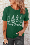 Merry Christmas Tree Graphic Print Tee