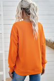 Hayrides Pumpkin Long Sleeve Pullover Sweatshirt