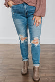 Ripped High Rise Skinny Plus Size Jeans