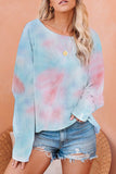 Rainbow Tie Dye Pullover Long Sleeve Top