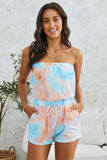 Tie Dye Strapless Romper