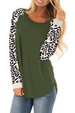 Leopard Print Long Sleeve Pullover Top