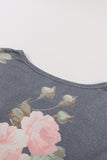 Floral Print Gray T-shirt