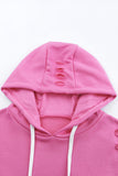 Shabby Distressed Drawstring Hoodie