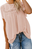 Flutter Sleeves Sheer Textured Babydoll Top