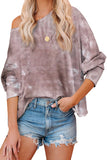 Rainbow Tie Dye Pullover Long Sleeve Top