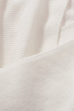 Sexy V Neck Surplice Hollow-out Sweater with Lace Sleeves