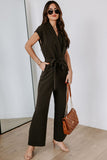 Fabiola Pocketed Tie Waist Wide Leg Jumpsuit