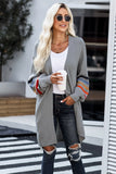 Striped Balloon Sleeve Cardigan