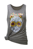 Skull Print Tank Top