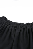 Frilled Off-shoulder Neckline Loose Blouse