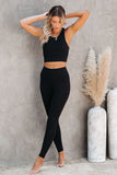 Crop Yoga Bra and High Waist Leggings Sports Wear