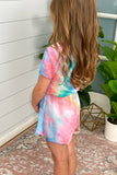 Tie-dye Short Sleeve Little Girl Romper