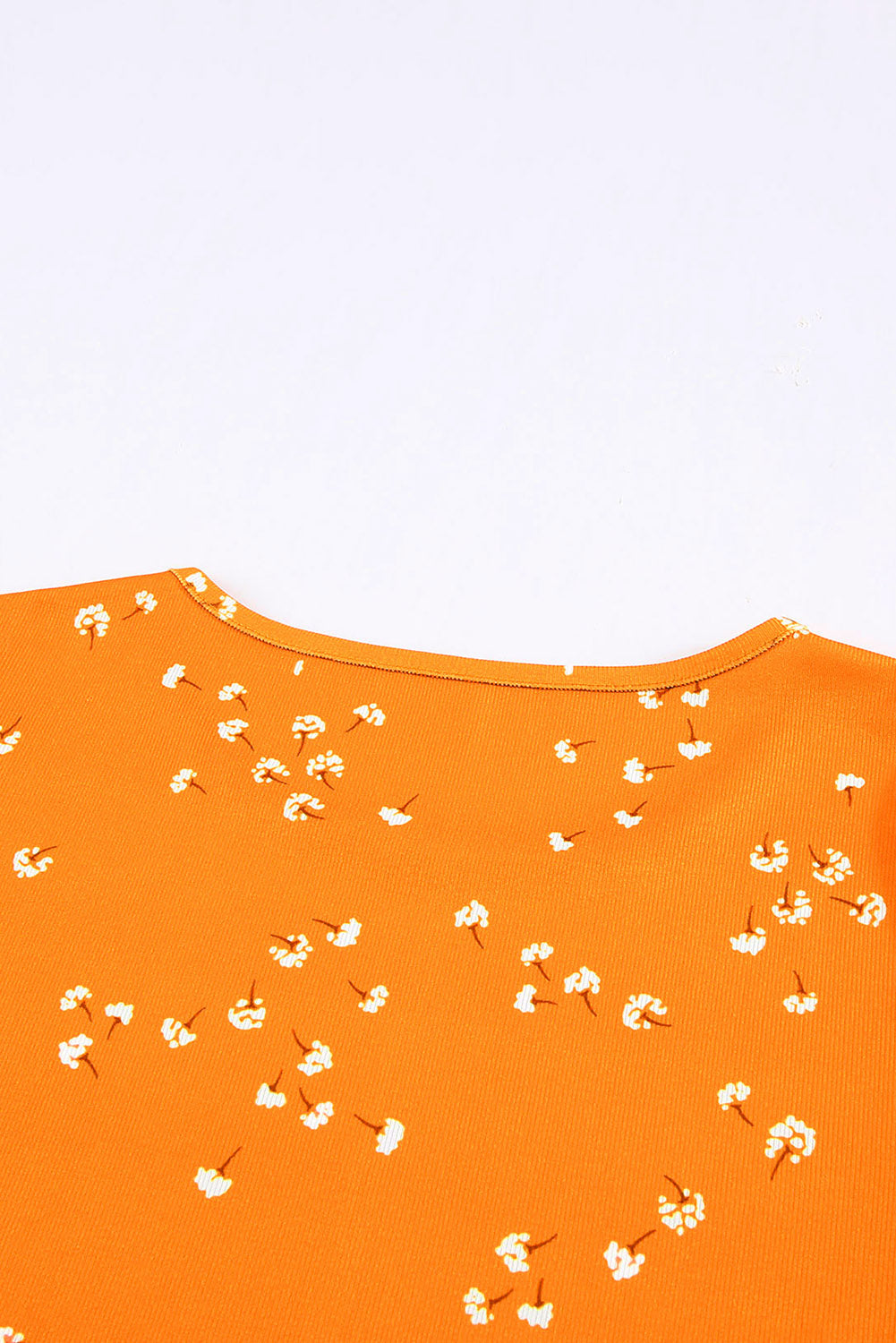 Floral Print Ruffle Long Sleeve Tunic Top