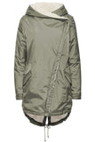 Asymmetric Hooded Fleece Winter Coat
