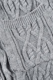 Cable Knit Open Front Long Cardigan
