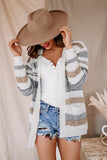 Colorblock Open Front Cardigan