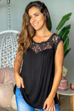 Sleeveless Top with Lace Detail