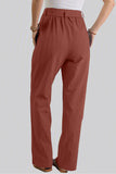 Elastic Waist Drawstring Wide Leg Pants