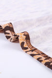 Multicolor Aztec Leopard Patchwork Side Split Pullover Top