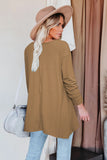 Asymmetric Hemline Long Sleeve Top